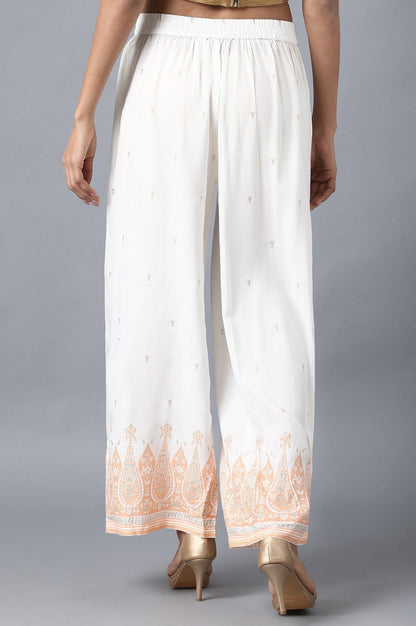 W for Woman Orange Printed Pants