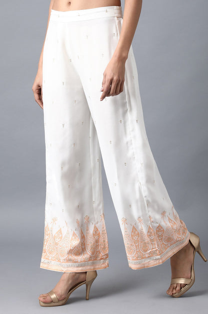 W for Woman Orange Printed Pants