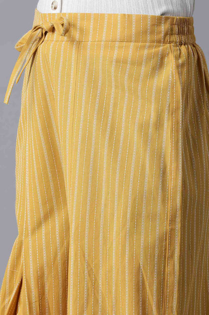 W for Woman Yellow Tucked Carrot Pants