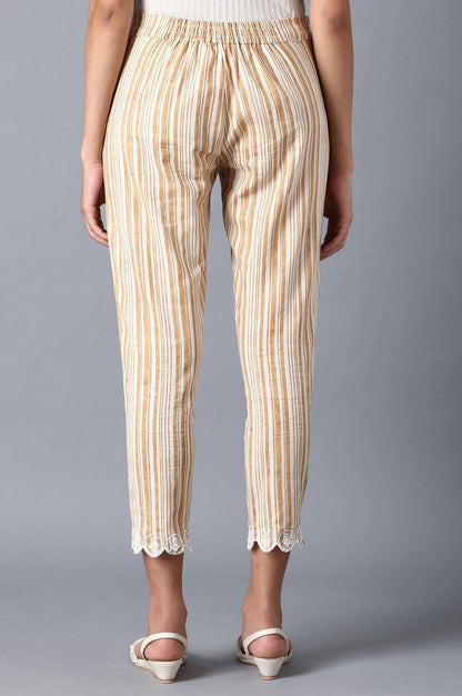 W for Woman Nugget Gold Stripes Slim Pants