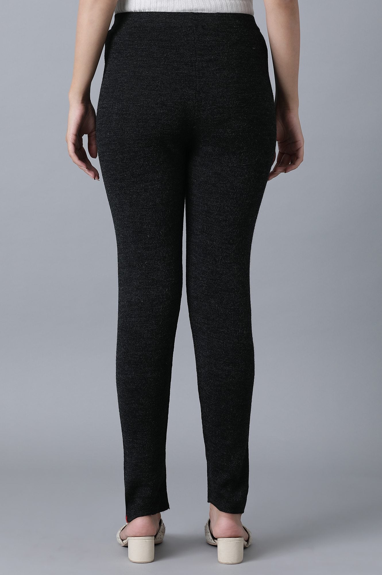W for Woman Dark Grey Pintuck Leggings
