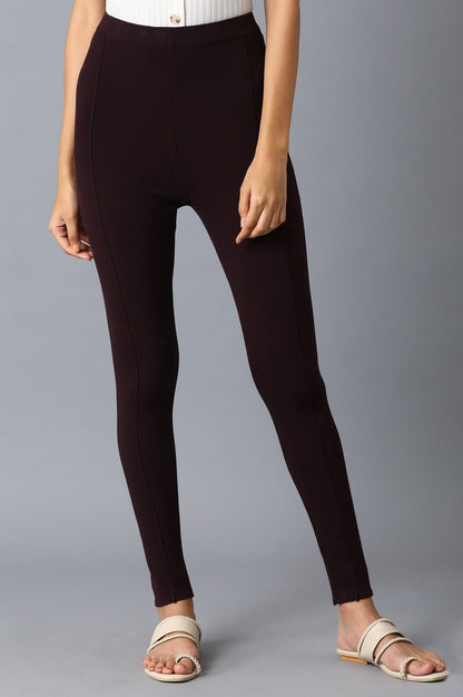 W for Woman Purple Lycra Leggings
