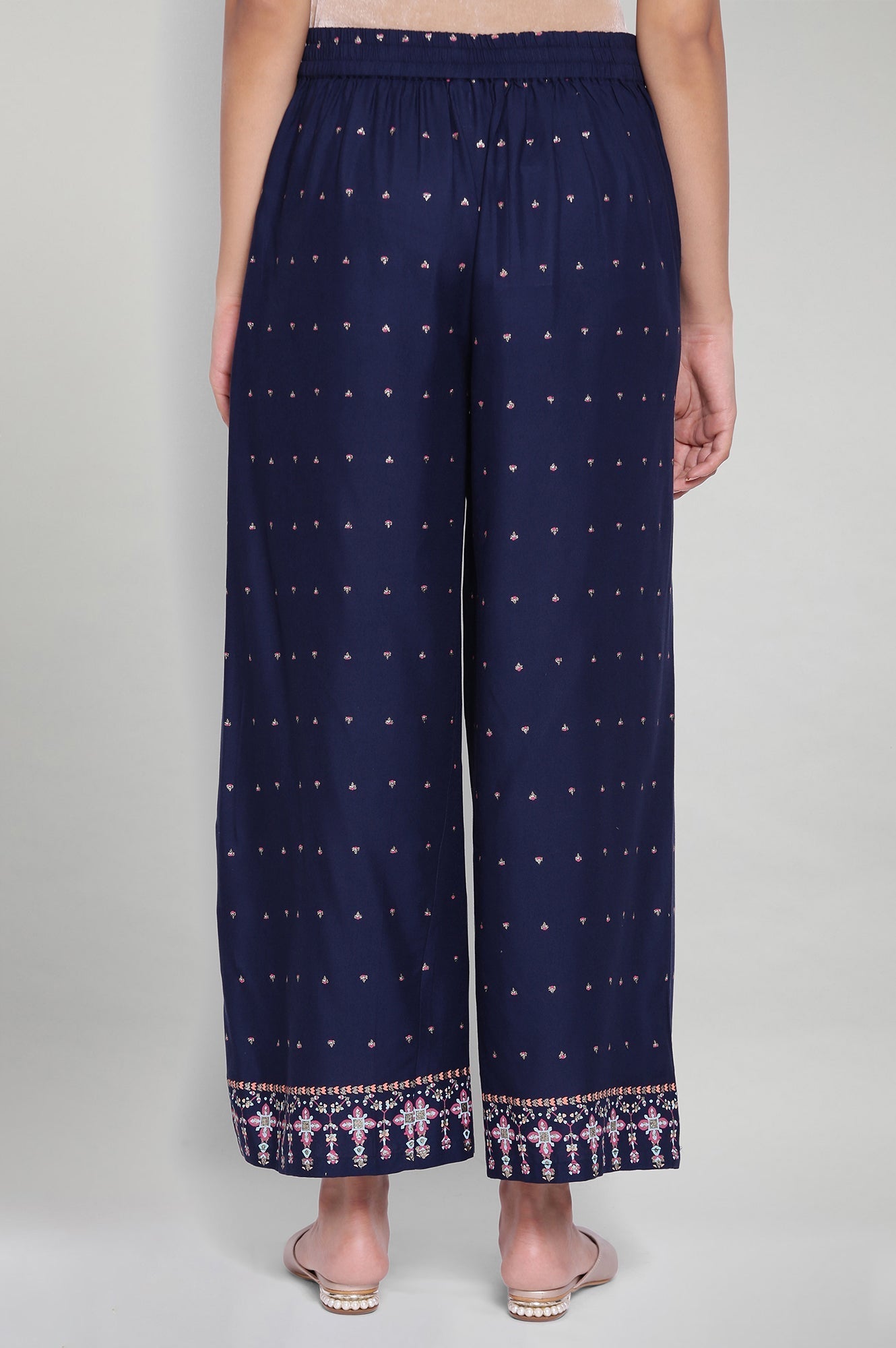 W for Woman Navy Blue Parallel Pants