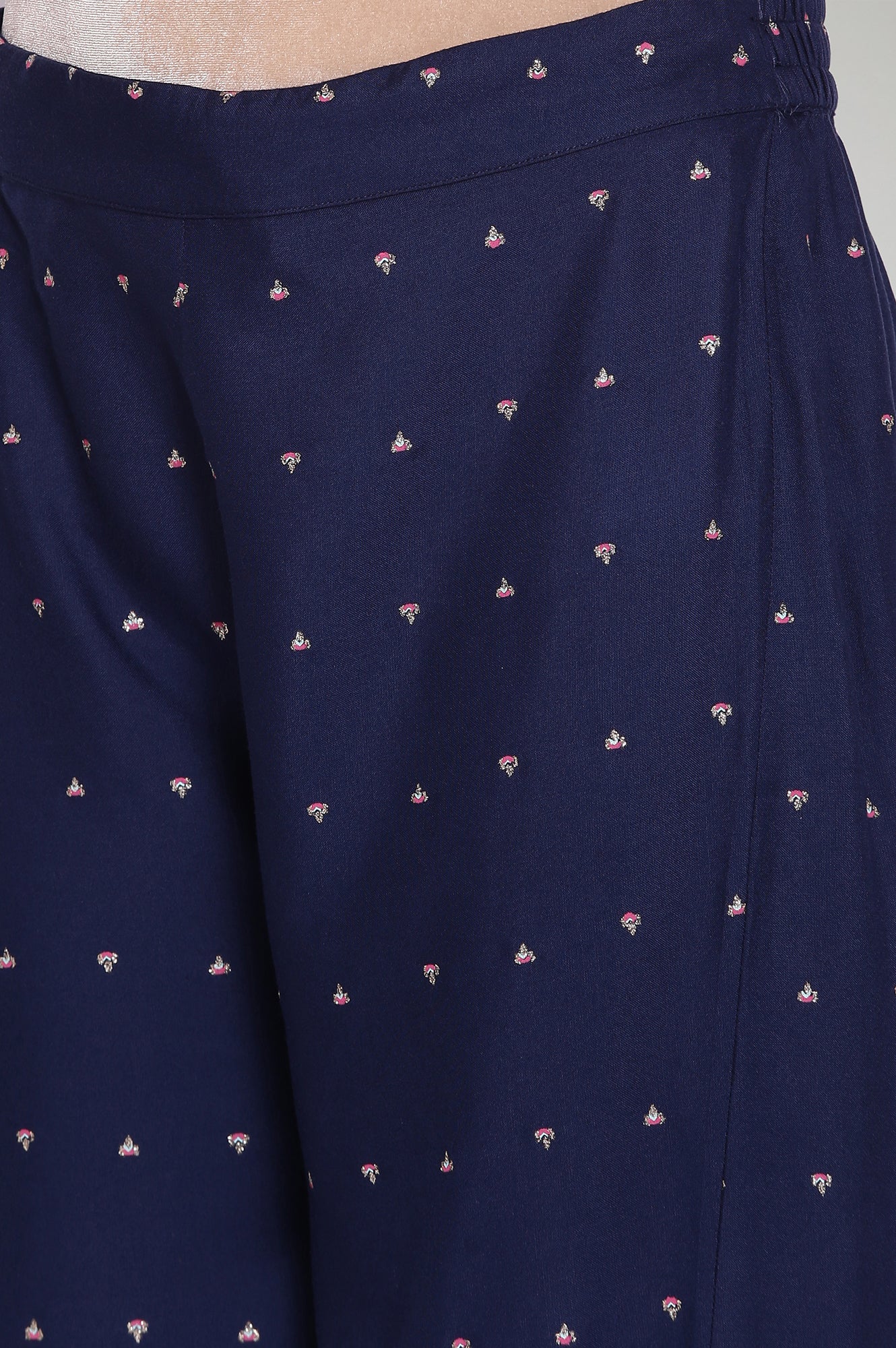 W for Woman Navy Blue Parallel Pants