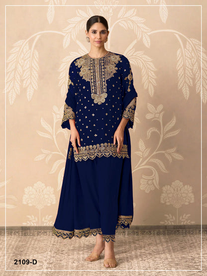 Anaita Black Georgette Suit With Embroidery & Sequence Work