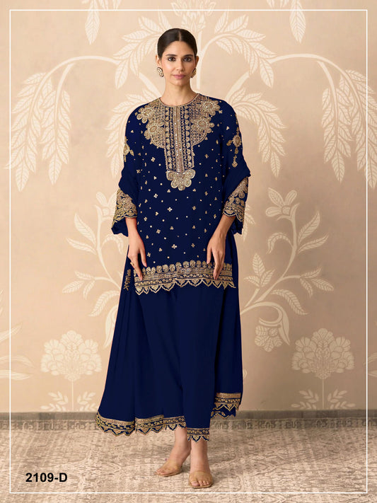 Anaita Black Georgette Suit With Embroidery & Sequence Work