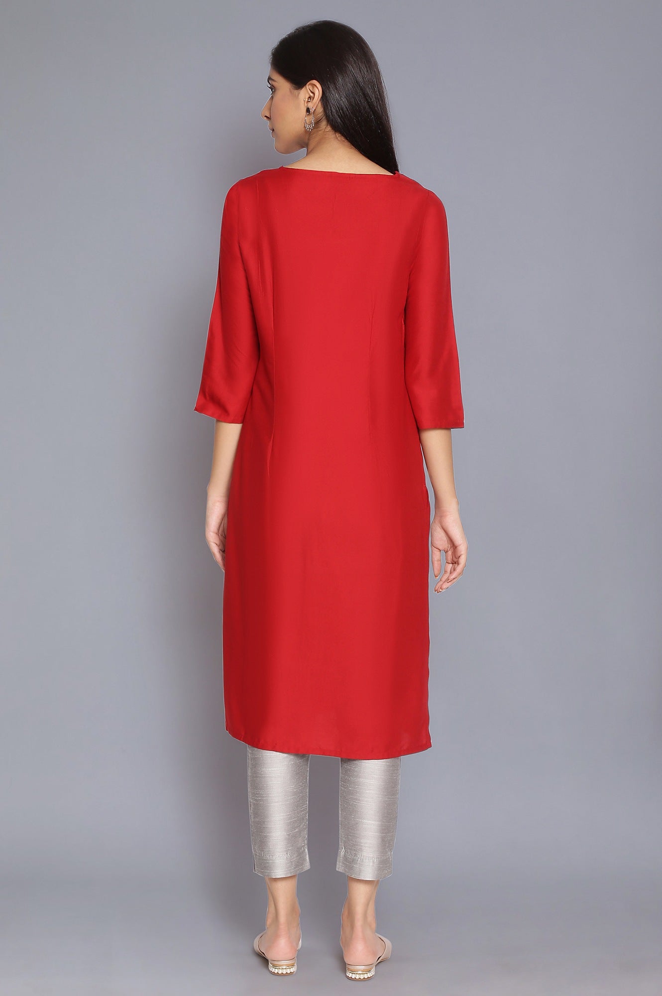 W for Woman Rich Red Light Festive kurta