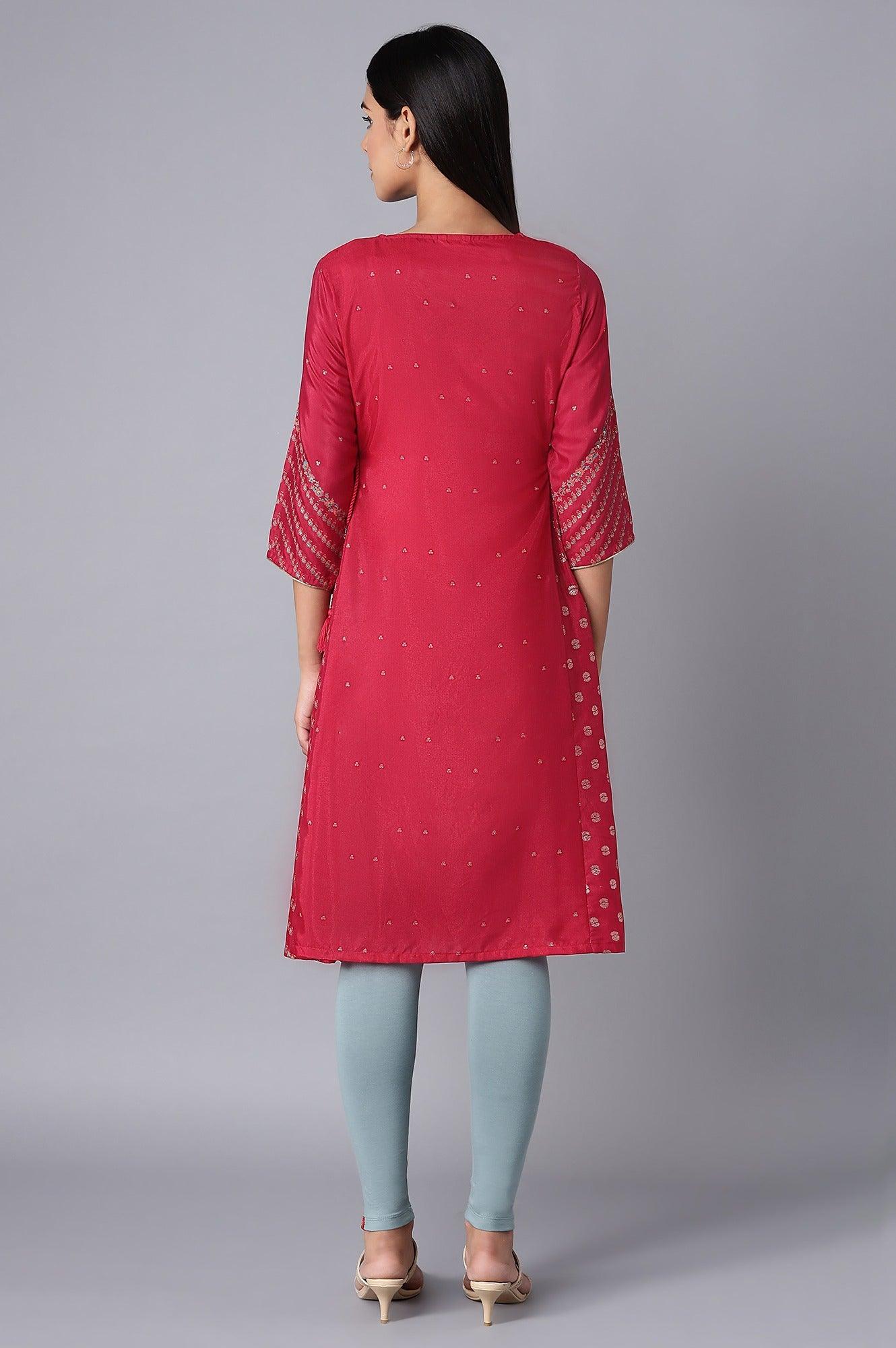 W for Woman Persian Red Embroidered kurta