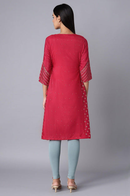 W for Woman Persian Red Embroidered kurta