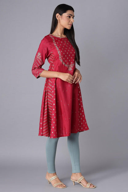 W for Woman Persian Red Embroidered kurta