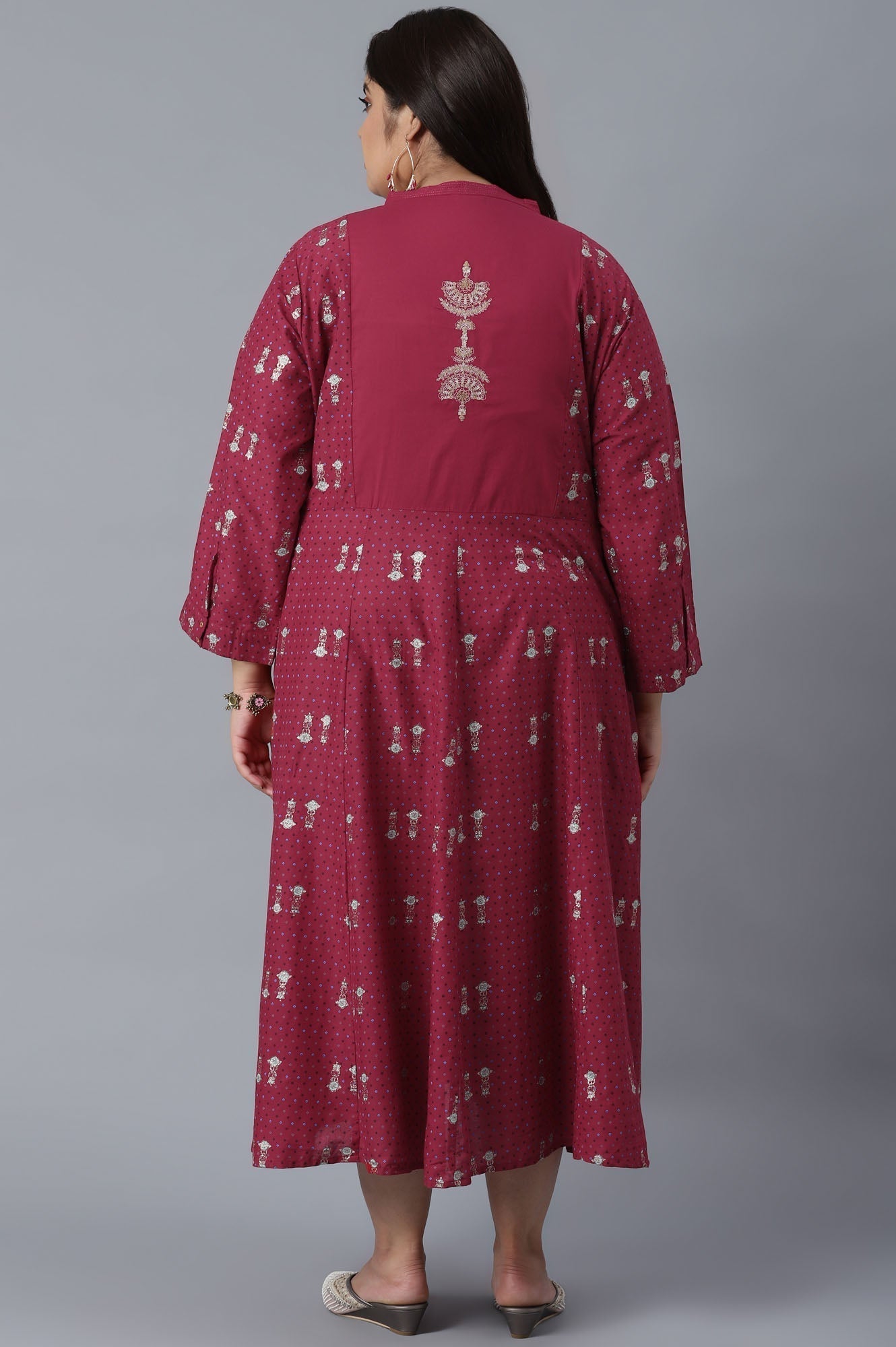 W for Woman Persian Red All-Over Print kurta