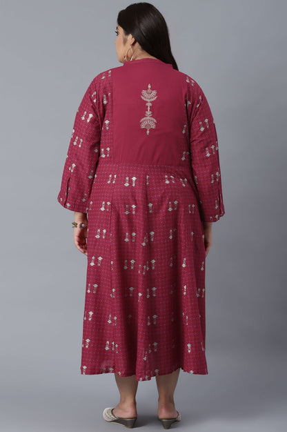 W for Woman Persian Red All-Over Print kurta