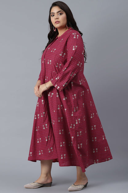 W for Woman Persian Red All-Over Print kurta