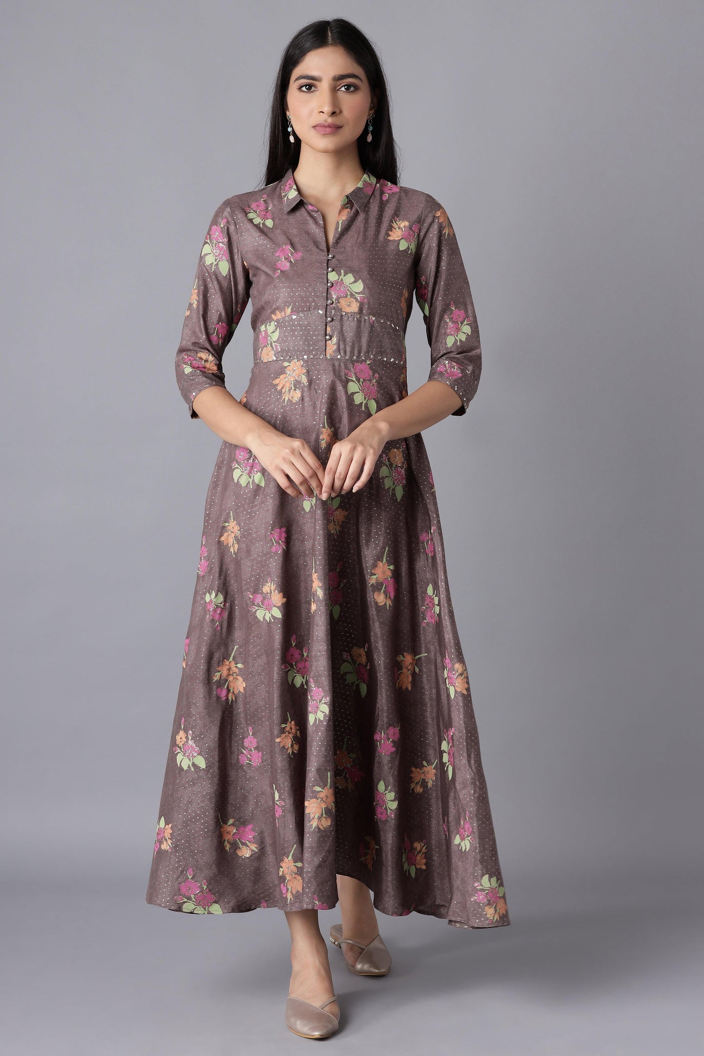 W for Woman Purple Shirt Dress