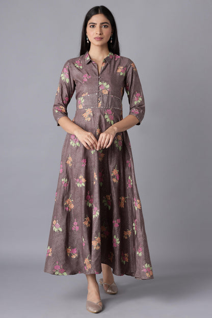W for Woman Purple Shirt Dress