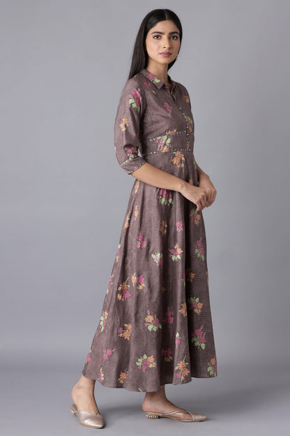 W for Woman Purple Shirt Dress