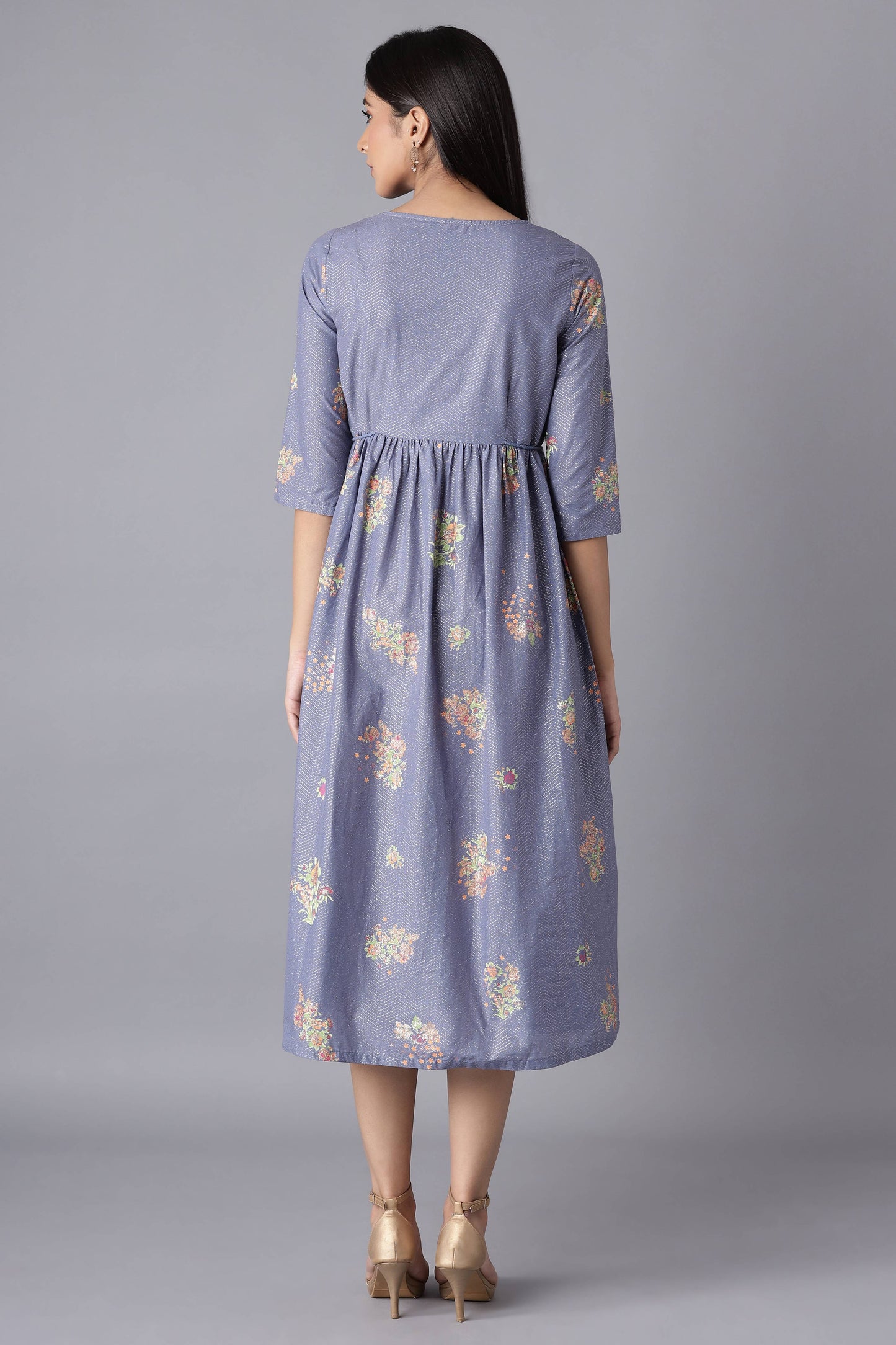 W for Woman Blue Gathered Dress