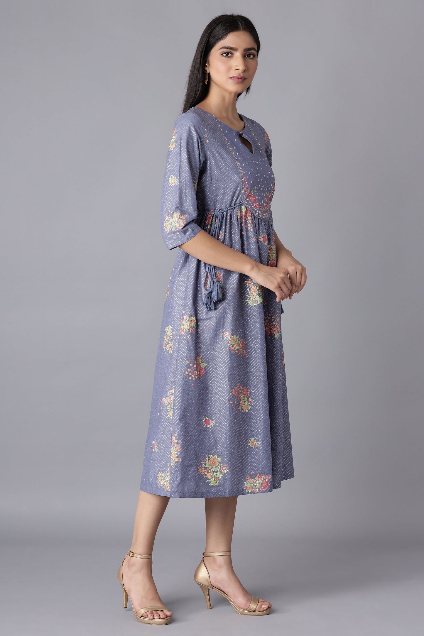 W for Woman Blue Gathered Dress