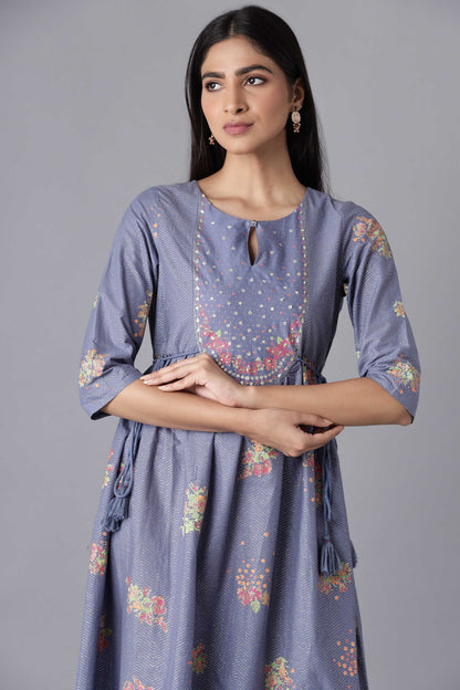 W for Woman Blue Gathered Dress