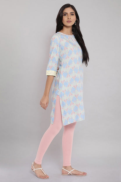 W for Woman Blue Printed kurta