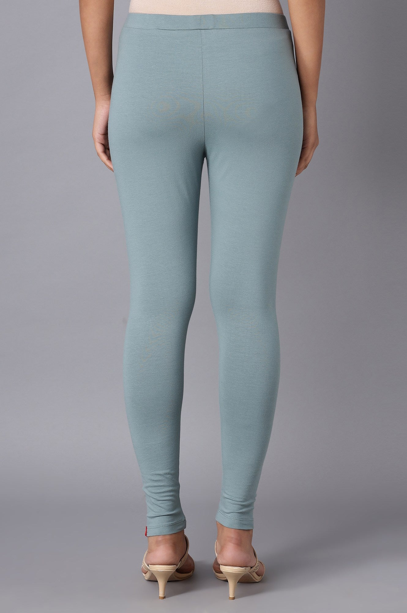 W for Woman Stone Blue Solid Tights