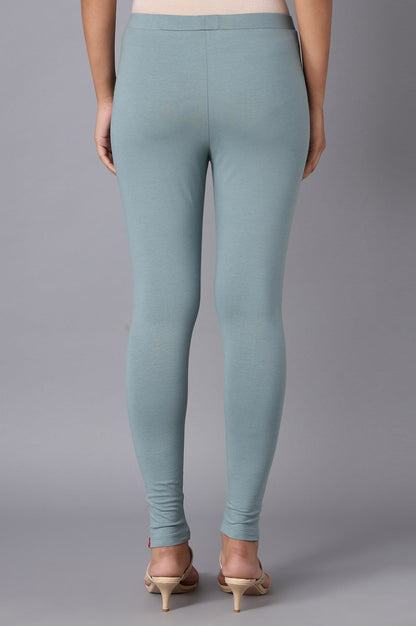 W for Woman Stone Blue Solid Tights