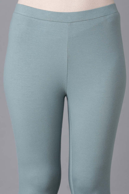 W for Woman Stone Blue Solid Tights