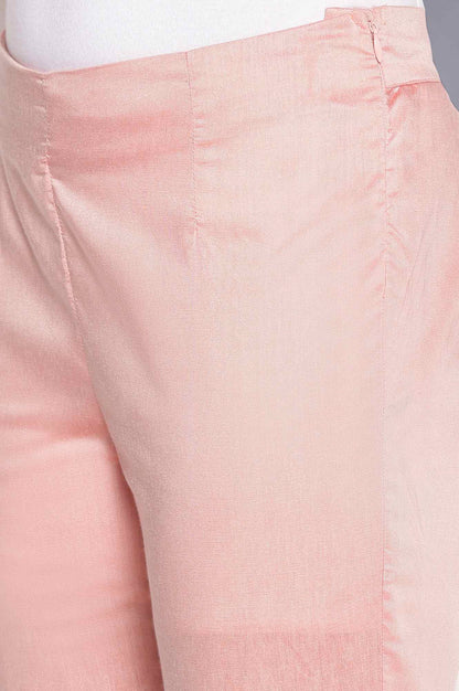 W for Woman Pink Solid Slim Pants