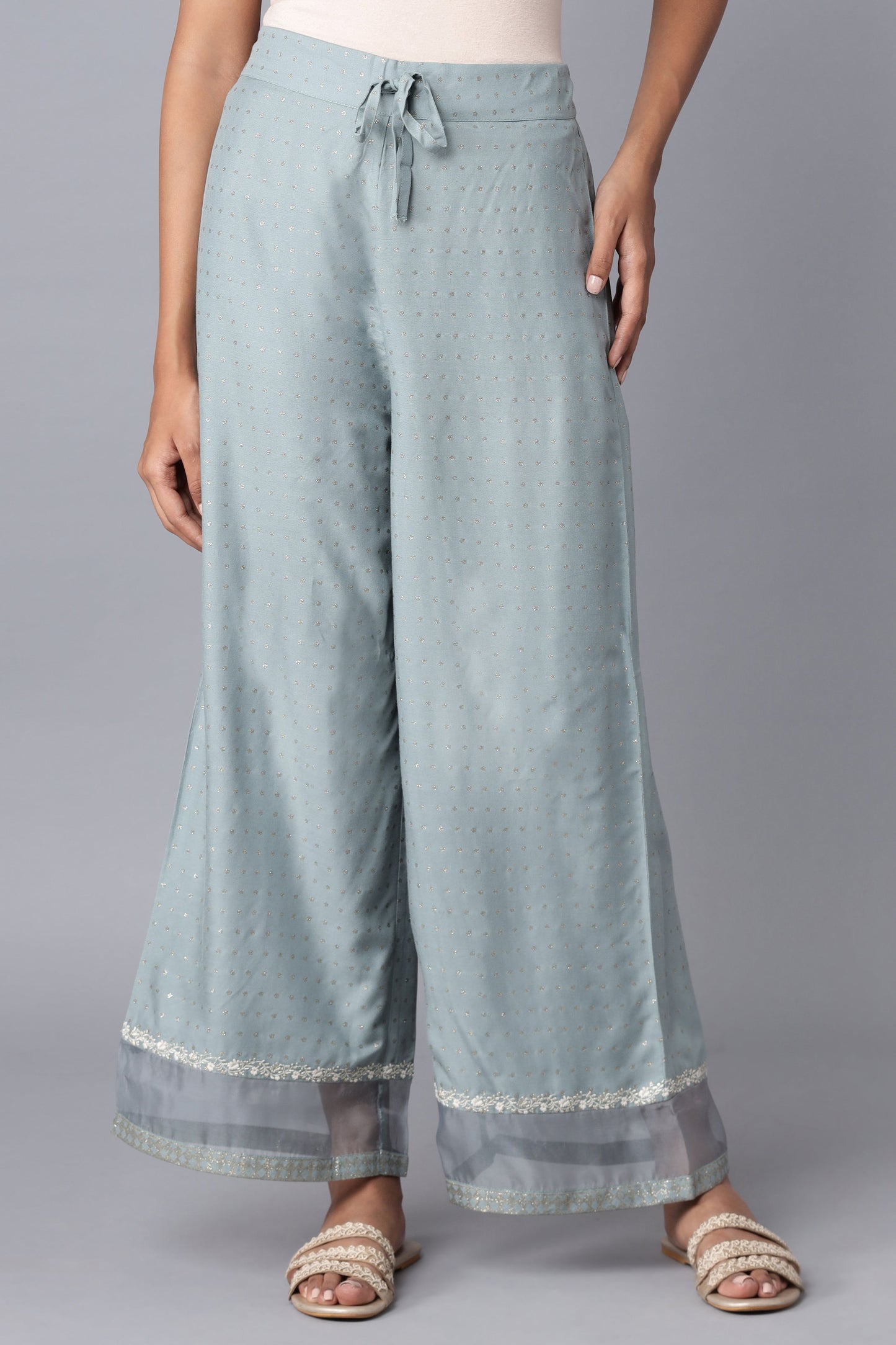 W for Woman Turkish Blue Parallel Pants