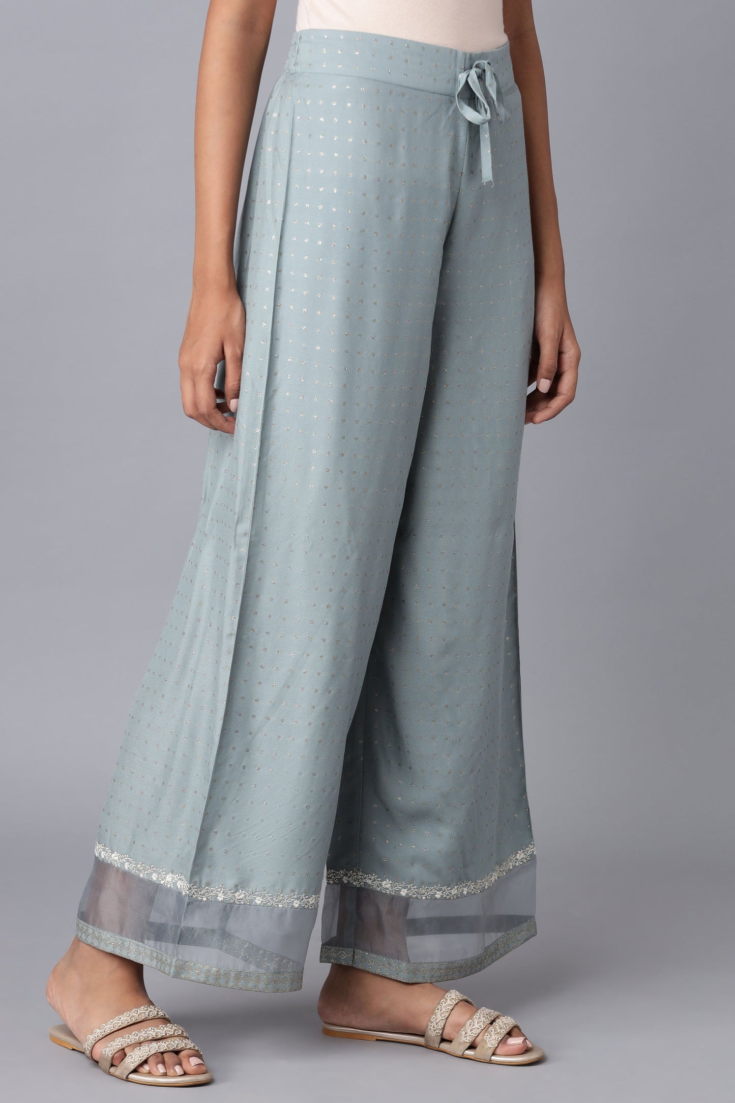 W for Woman Turkish Blue Parallel Pants