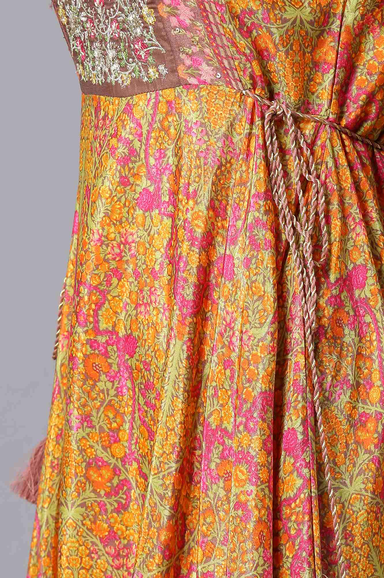 W for Woman Multicoloured Dress With Side Ties