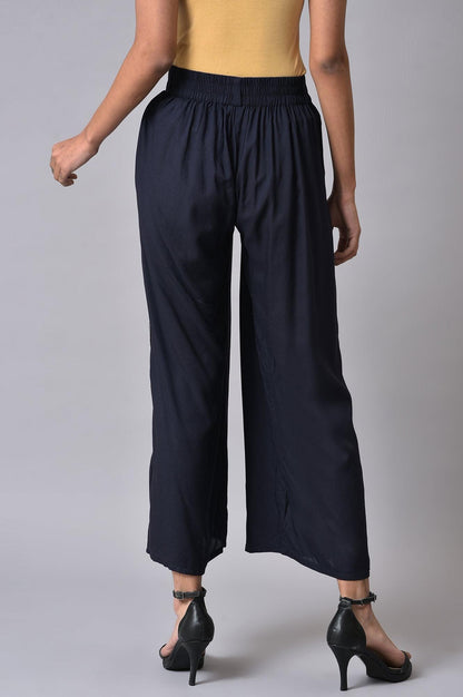 W for Woman Blue Tailored Parallel Pants