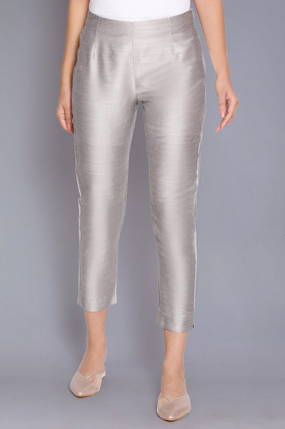 W for Woman Silver Fitted Pants