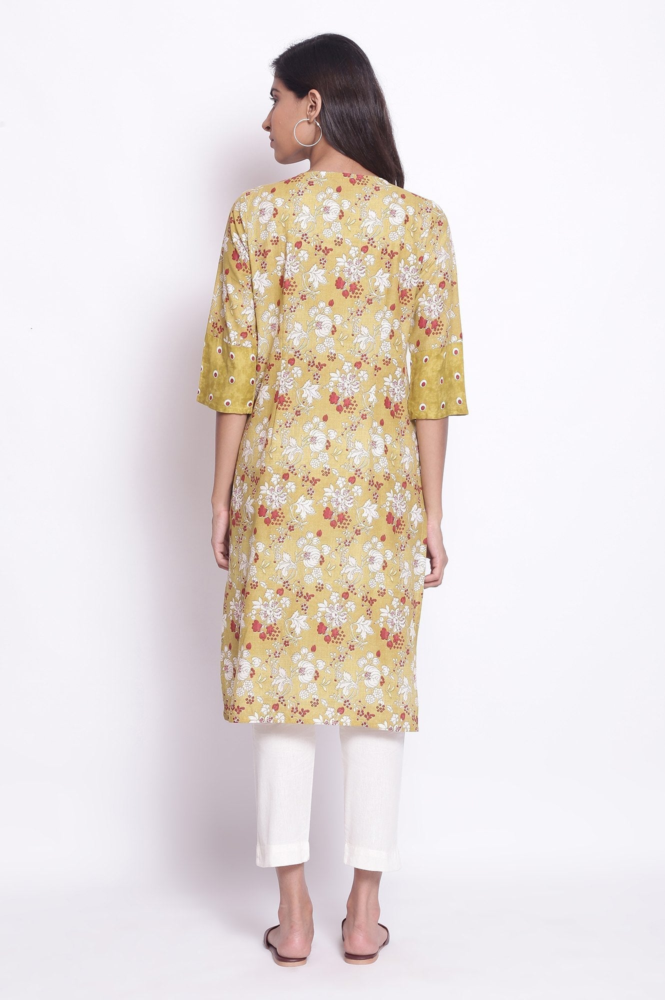W for Woman Celery Green kurta