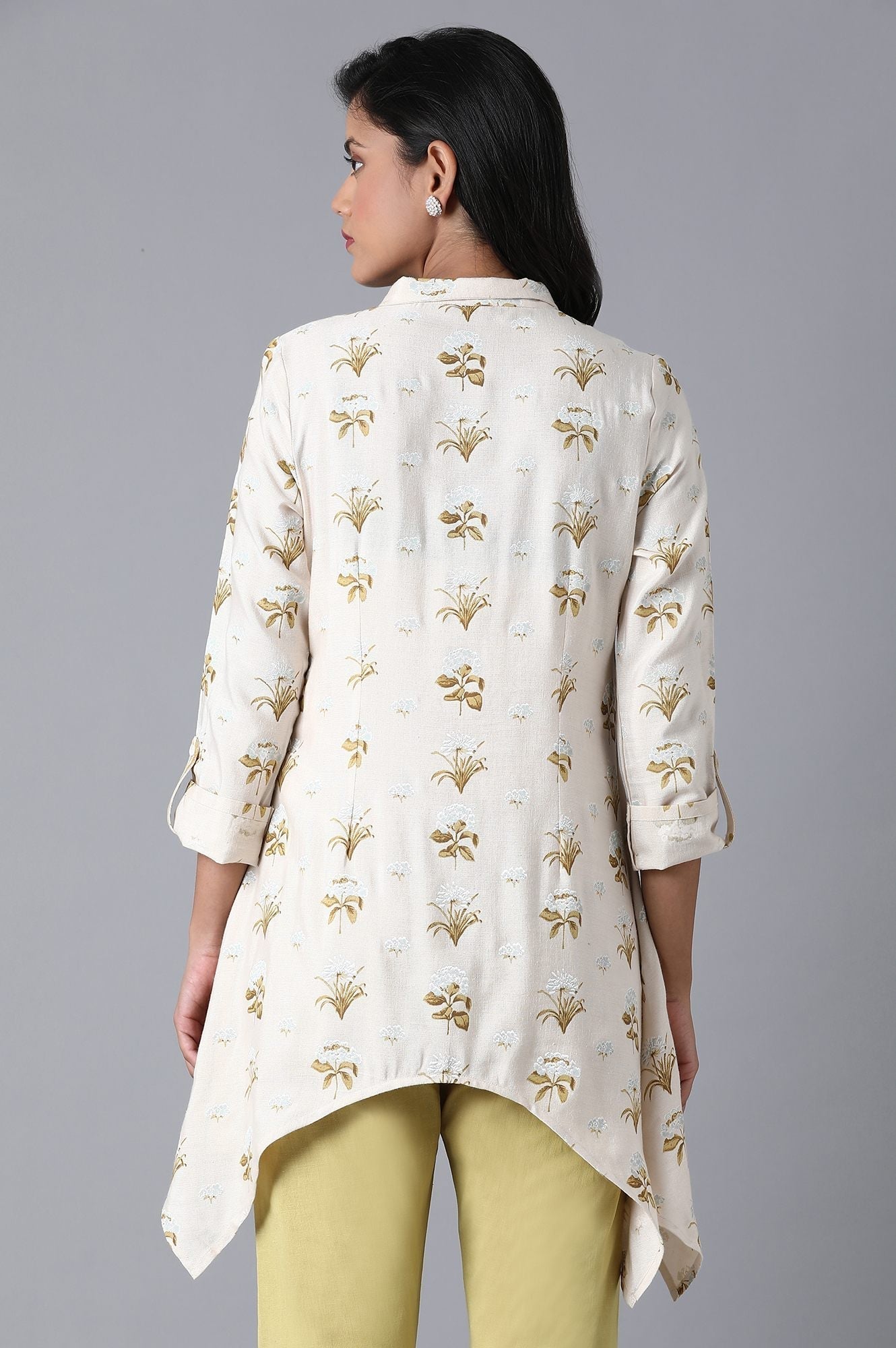 W for Woman Ecru Printed Top