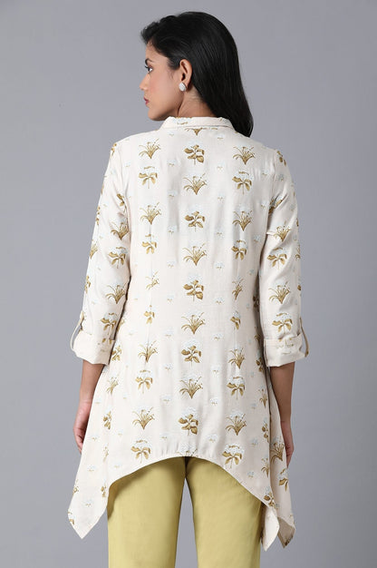 W for Woman Ecru Printed Top