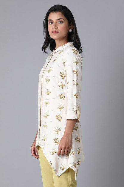 W for Woman Ecru Printed Top