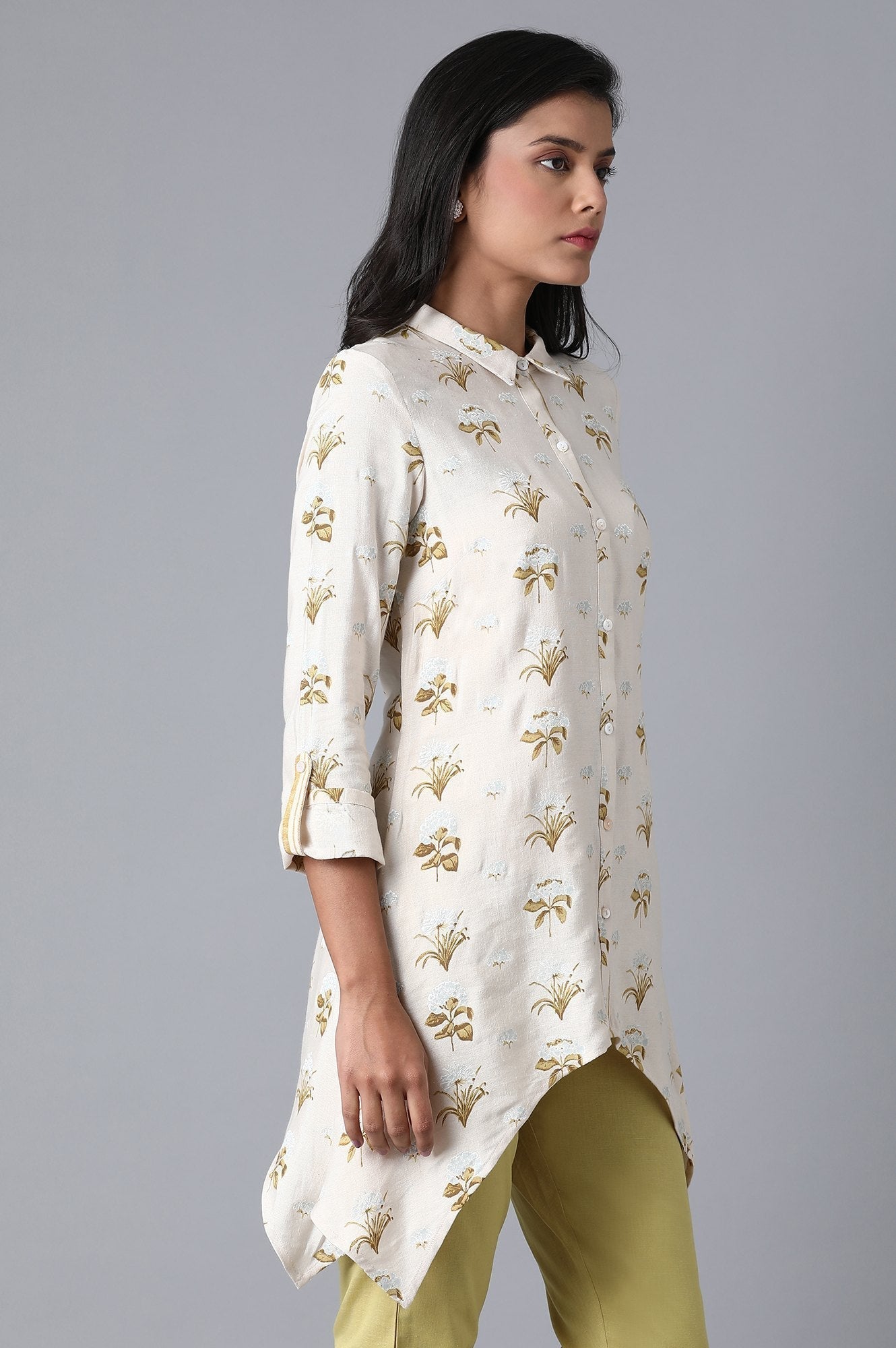 W for Woman Ecru Printed Top