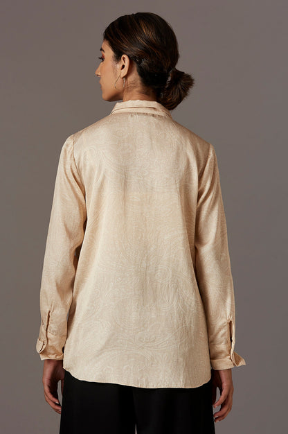 W for Woman Gold Paisely Print Shirt