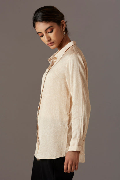 W for Woman Gold Paisely Print Shirt