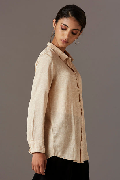 W for Woman Gold Paisely Print Shirt