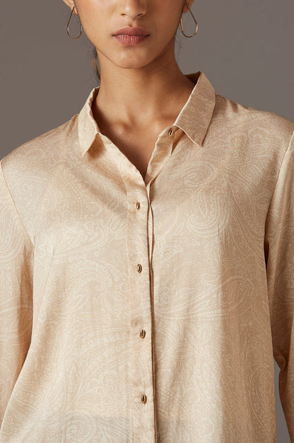 W for Woman Gold Paisely Print Shirt