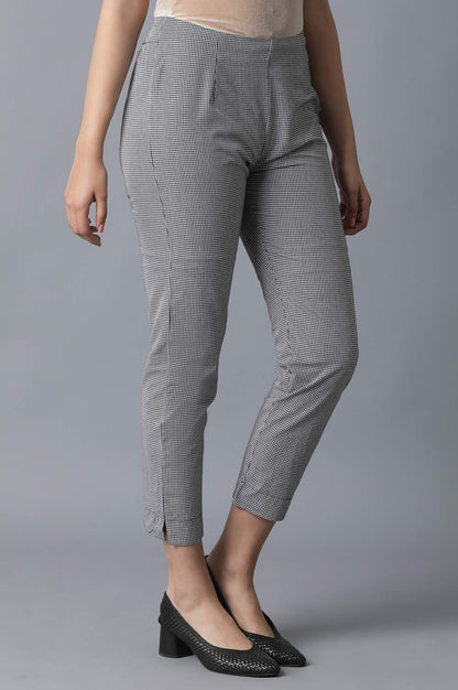 W for Woman Grey Printed Rayon A-line Shirt Kurta and Slim Pant Set