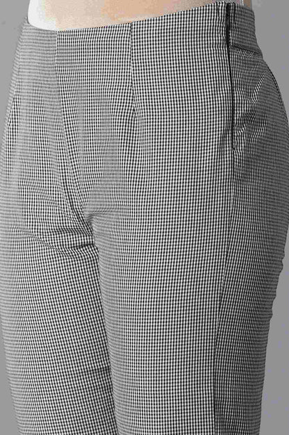 W for Woman Grey Polka Dots Rayon Flax A-Line Kurta and Slim Pant Set