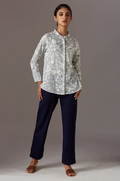 W for Woman Navy Blue Slim Pants