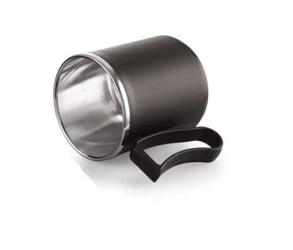 Coffee Mug Double Walled Stainless Steel Black Insulated with Lid