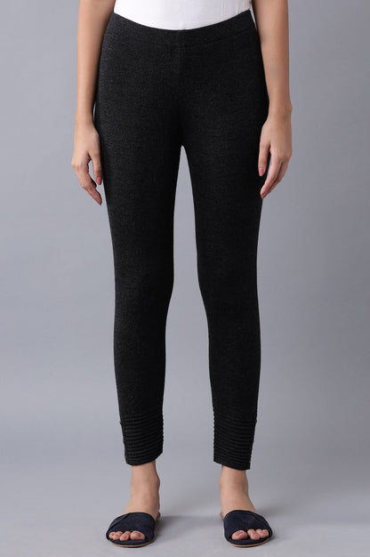 W for Woman Black Pleated Tights