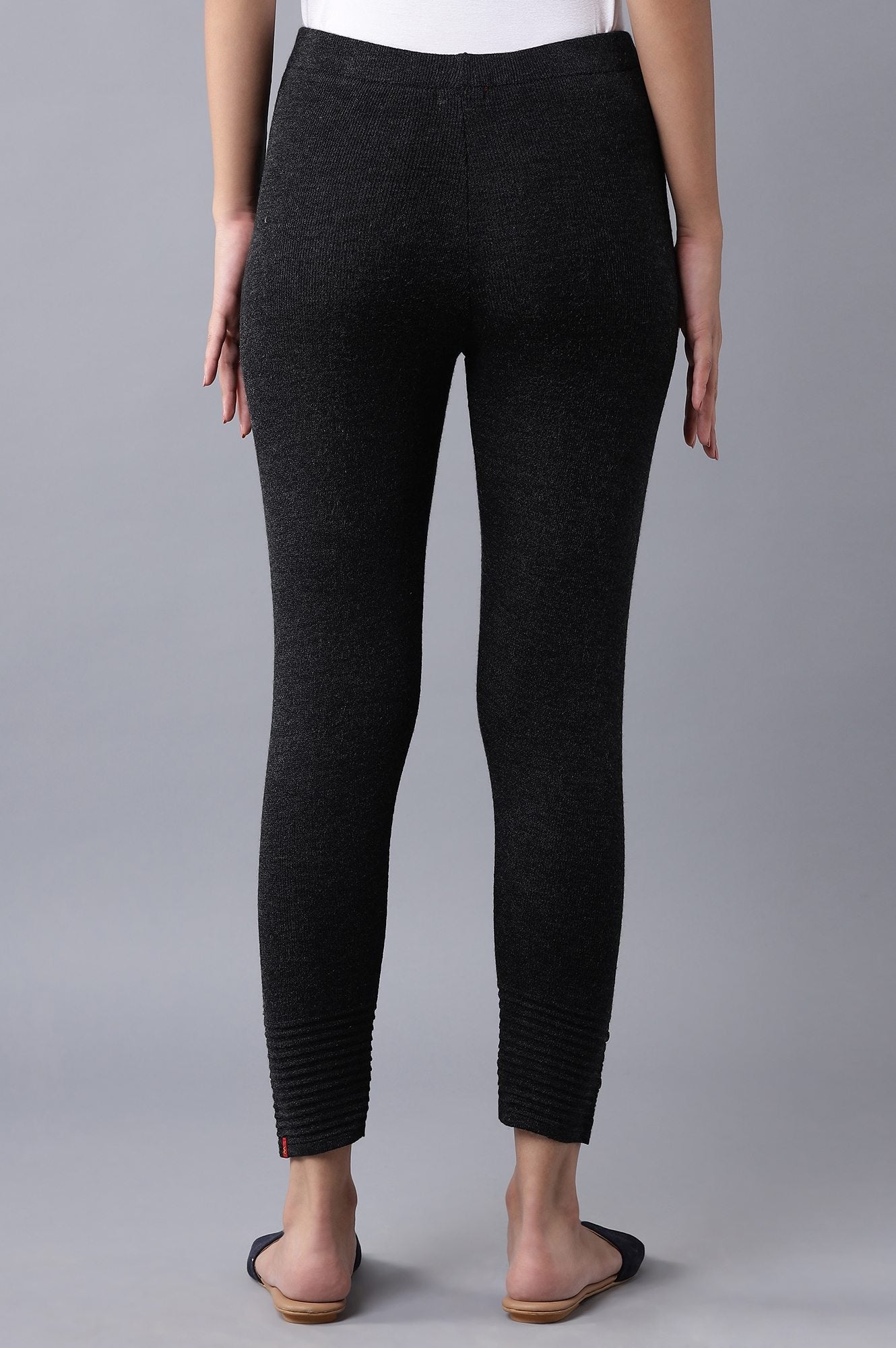 W for Woman Black Pleated Tights