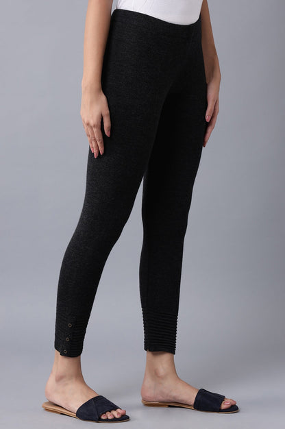 W for Woman Black Pleated Tights