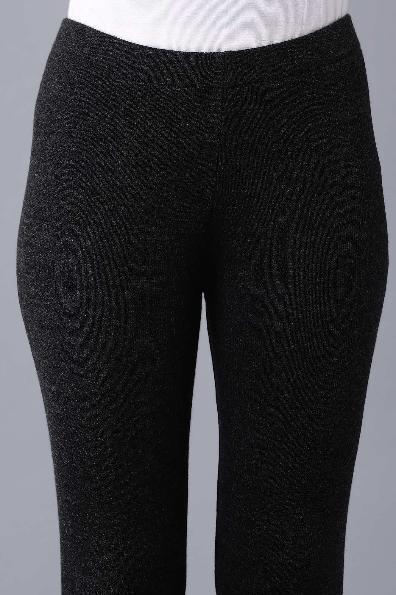 W for Woman Black Pleated Tights